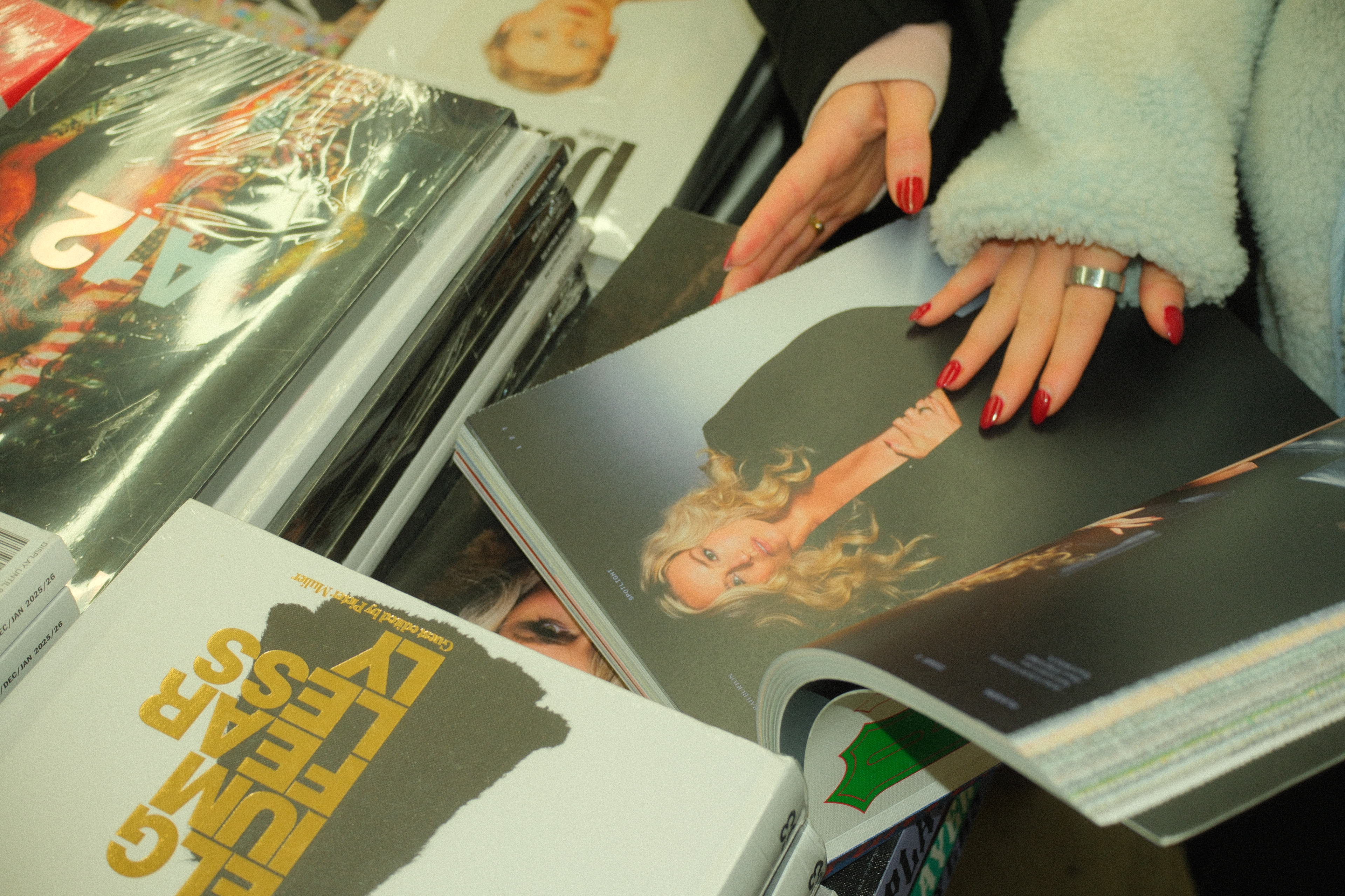 A photograph of magazines featured during Sunday Shopping